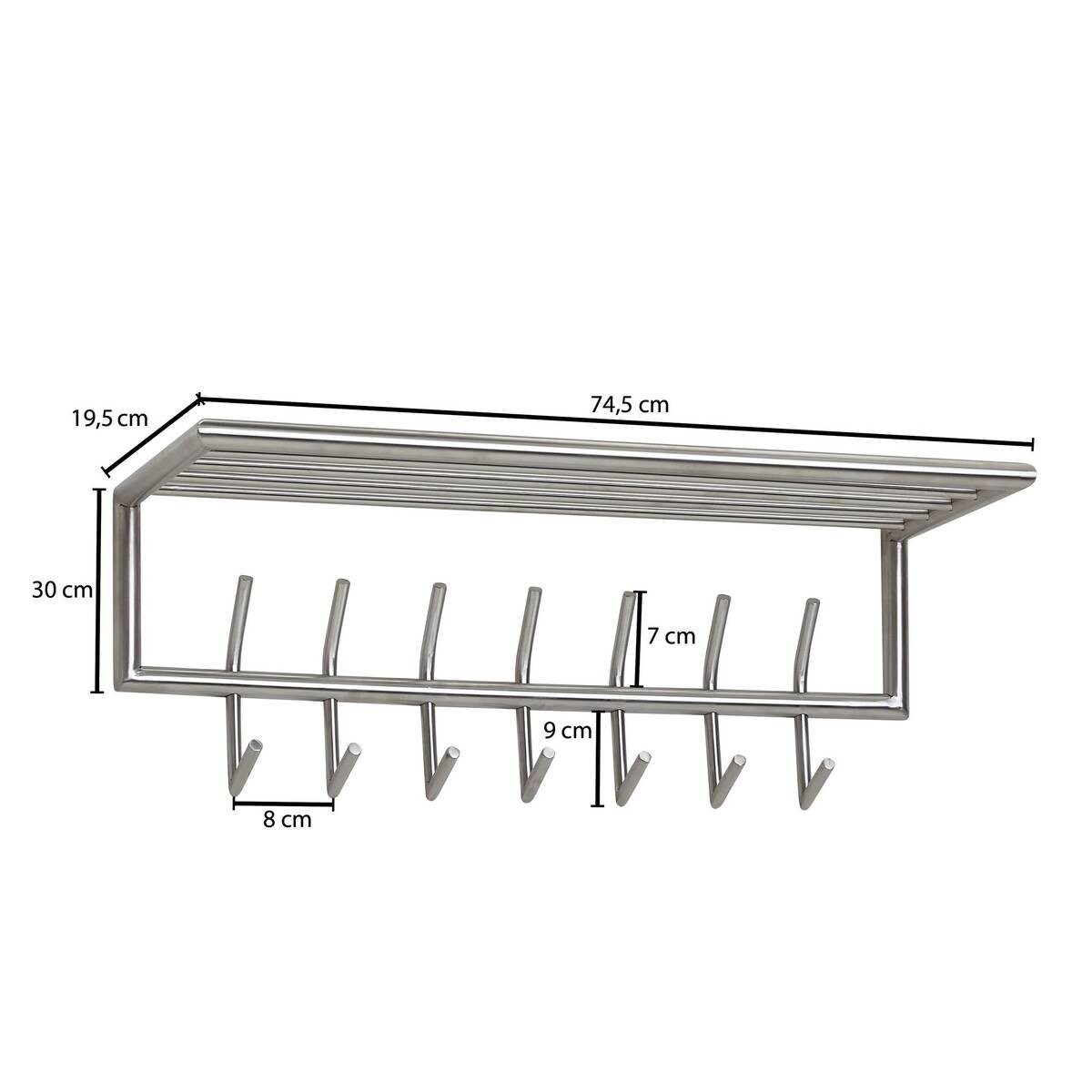 Garderobe matt B/H/T: ca. 74,5x39x19,5 cm