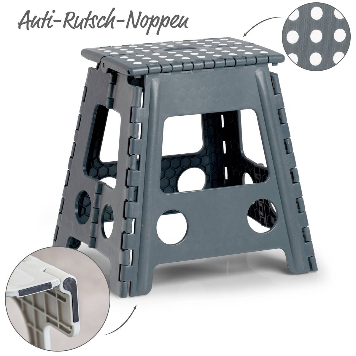 Zeller Klapphocker anthrazit B/H/L: ca. 31x39x38,5 cm