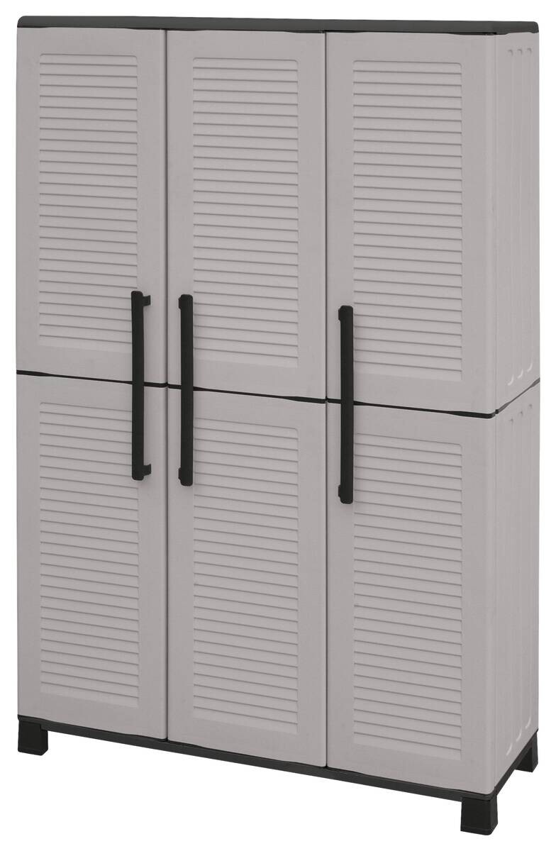 Linea Family Kunststoffschrank Family grau Kunststoff B/H/T: ca. 102x169x37 cm
