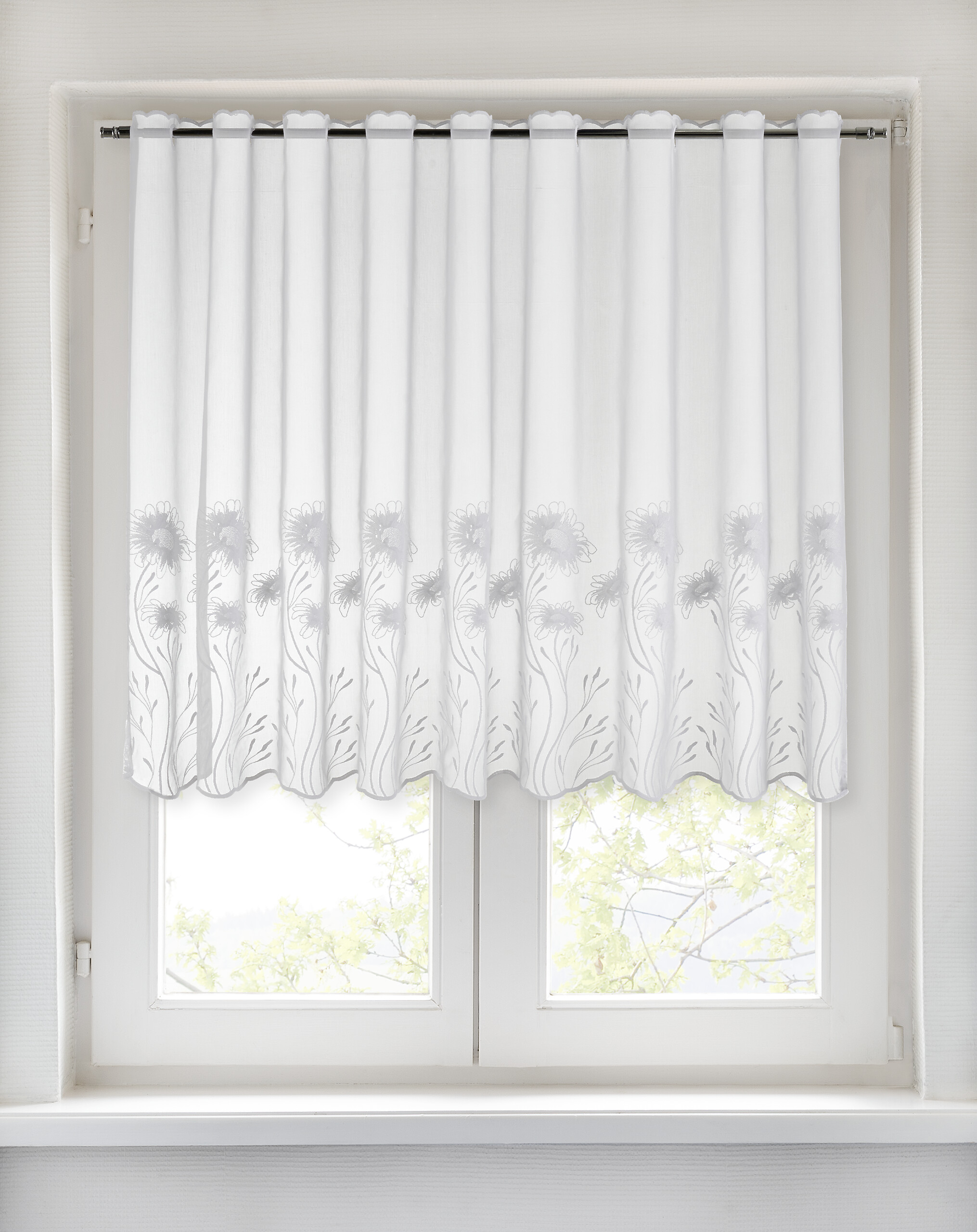 POCOline Scheibengardine Kristin weiß B/L: ca. 110x140 cm