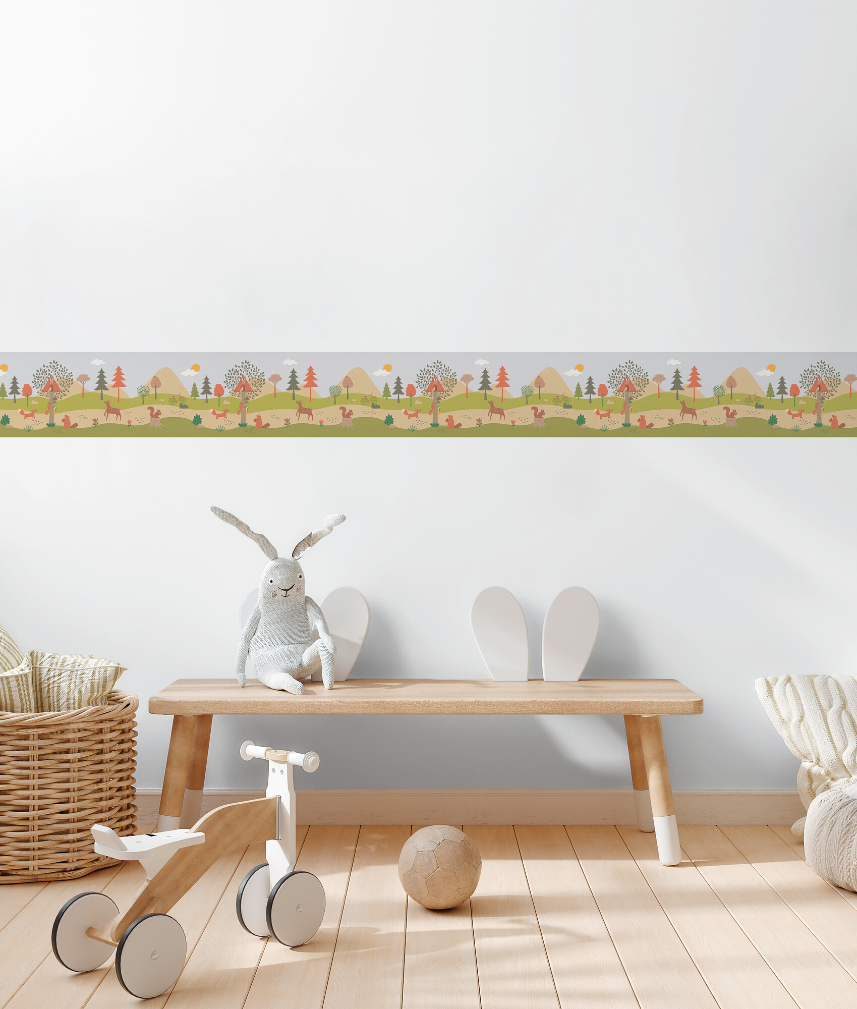 A.S.Creation Bordüre beige grau grün B/H/D: ca. 18x500x6,8 cm