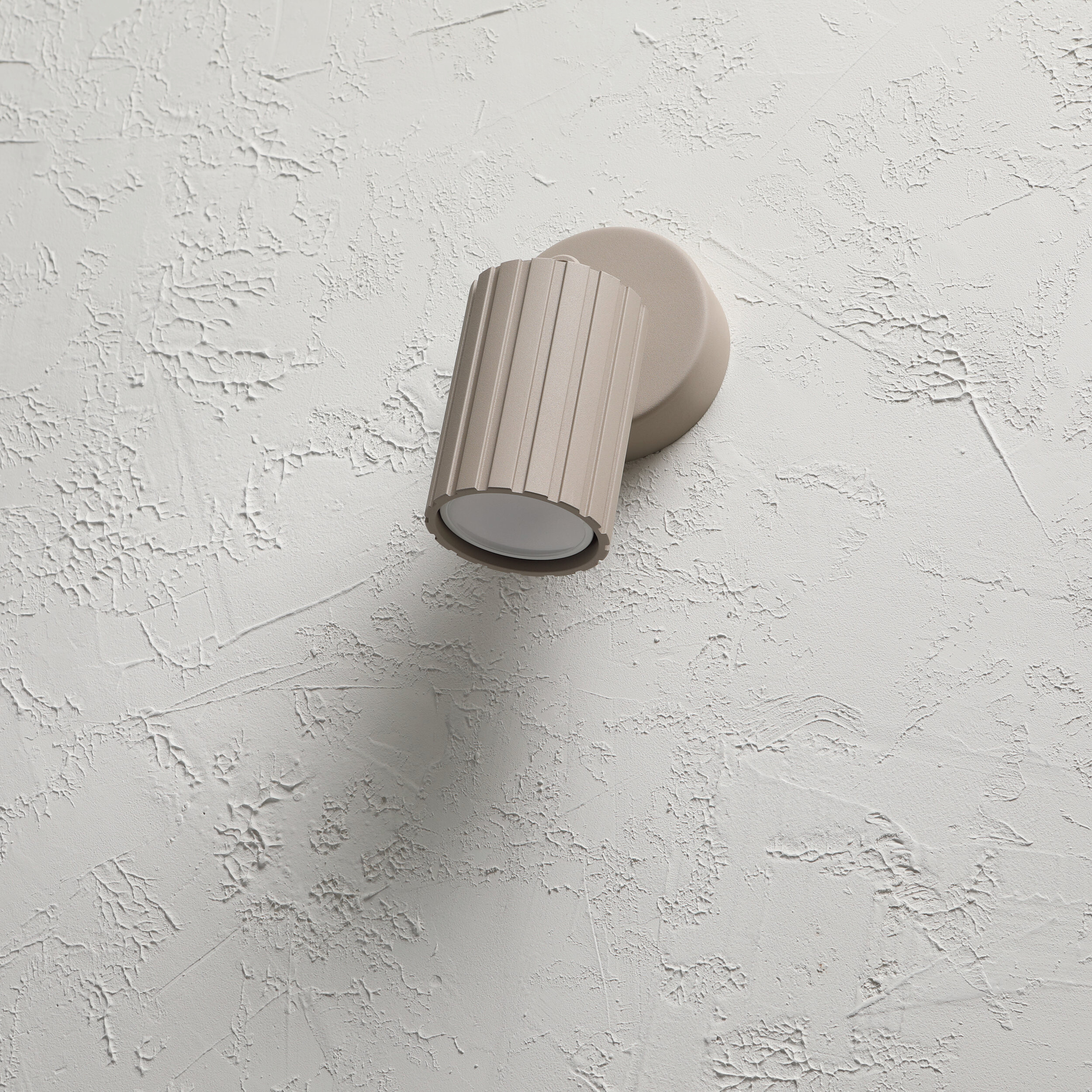 Lamkur Wandleuchte Prisma beige Stahl B/H/L: ca. 8x16x8 cm GU10 1 Brennstellen