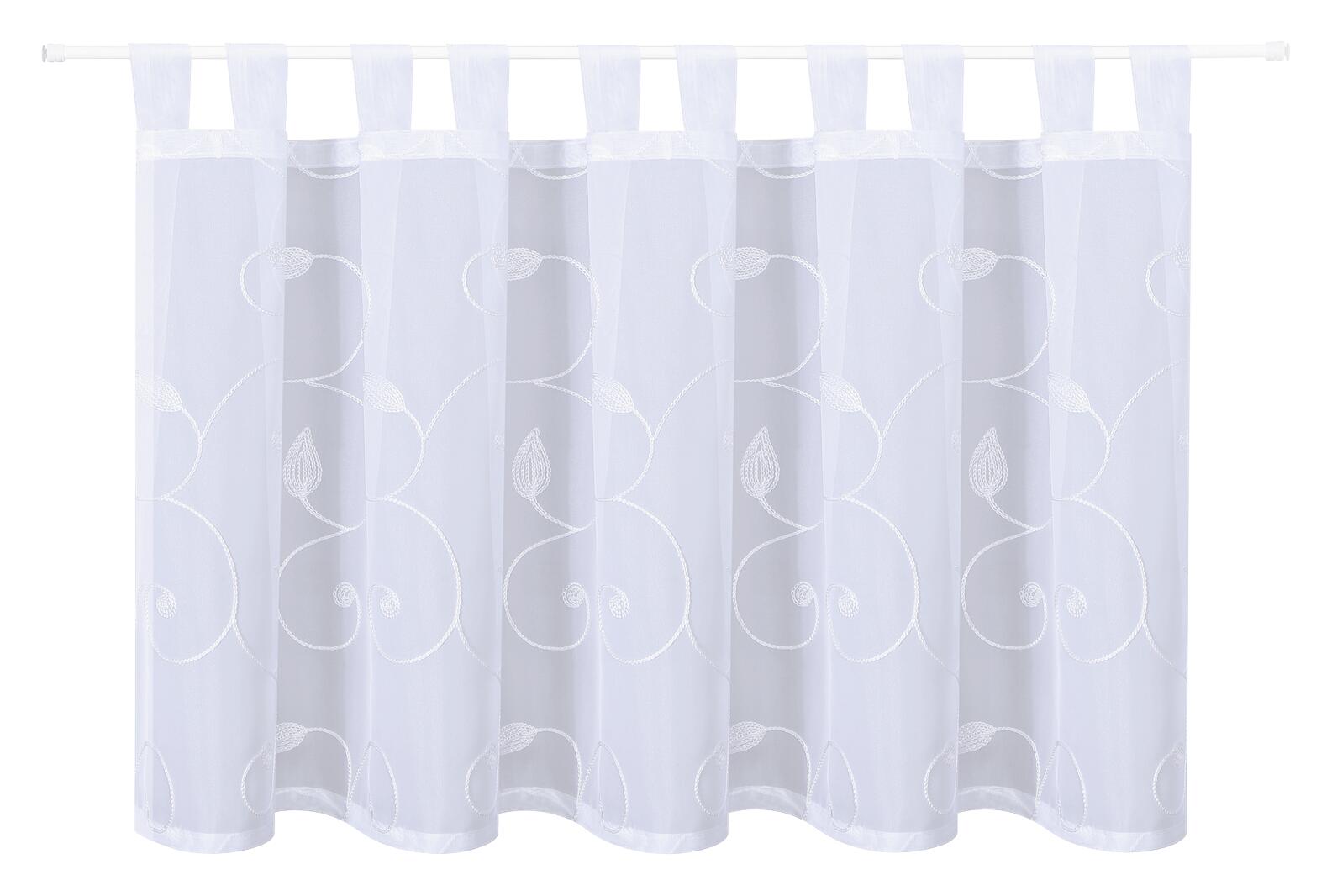 POCOline Scheibengardine Liv weiß B/L: ca. 150x50 cm