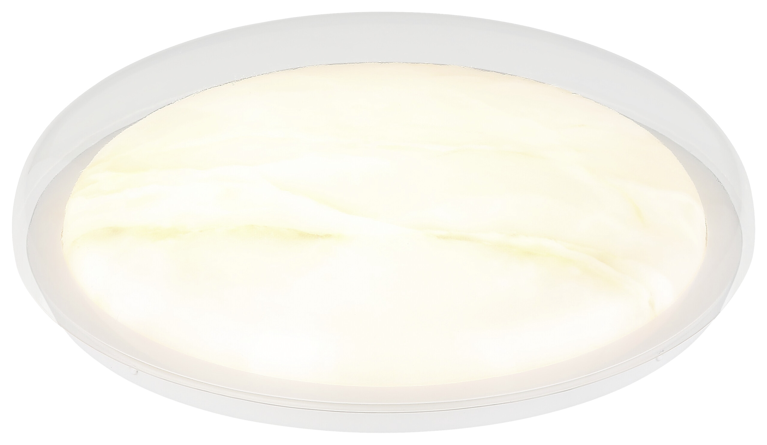 GLOBO LED-Deckenleuchte Marmoroptik weiß Metall Kunststoff H/D: ca. 8x38,5 cm 1 Brennstellen