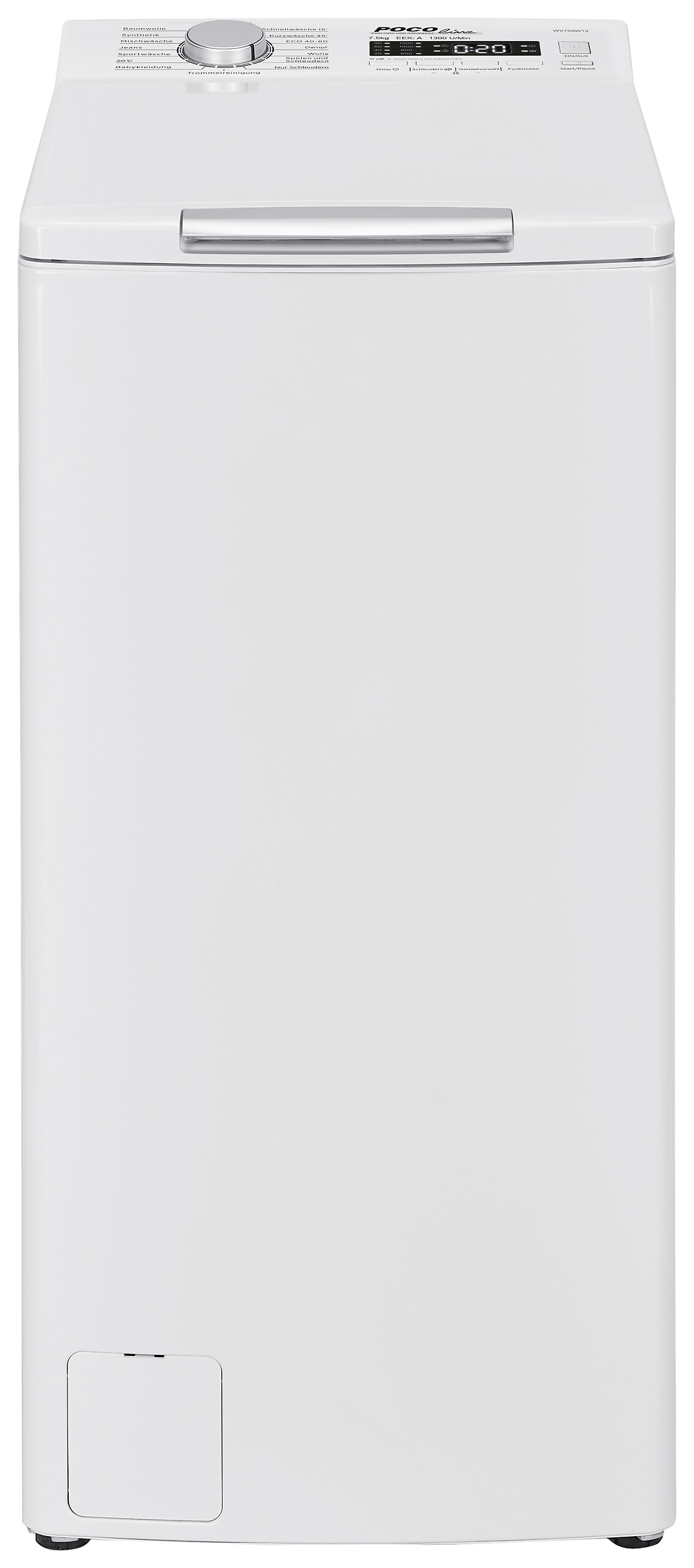 POCOline Waschmaschine-Toploader WV75AW13 weiß B/H/T: ca. 40x87,5x61 cm ca. 7,5 kg
