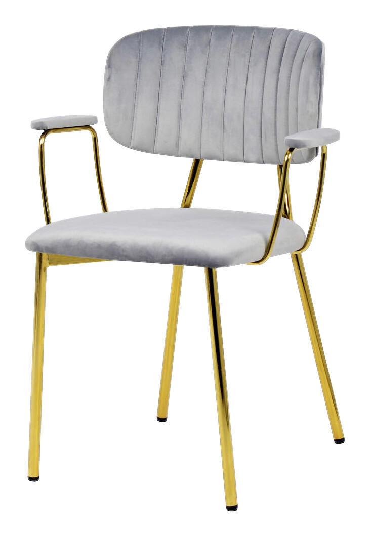 Stuhl Kian 200 2er-Set grau Microfaser B/H/T: ca. 63x80x51 cm