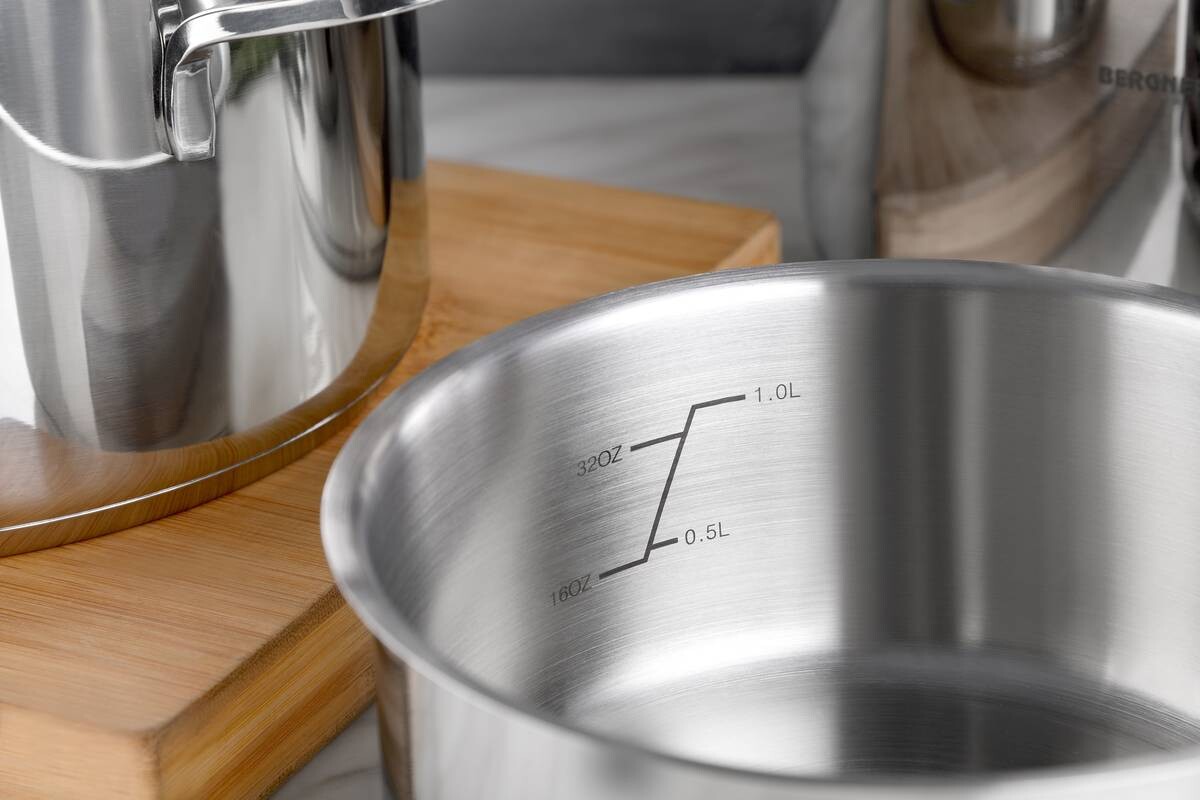 BERGNER Topfset Classic silber Edelstahl 6 tlg.