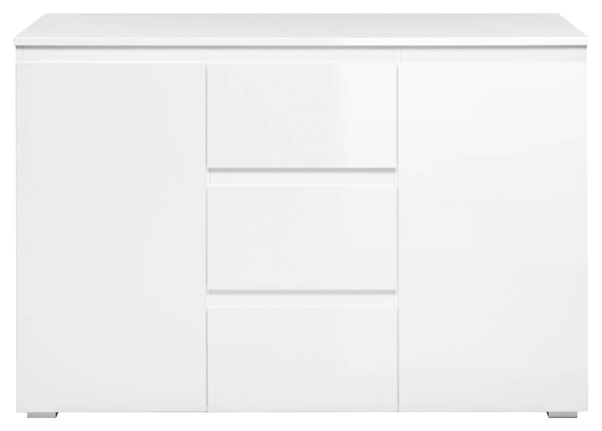 Kommode Capetown weiß glänzend weiß B/H/T: ca. 120x81x40 cm