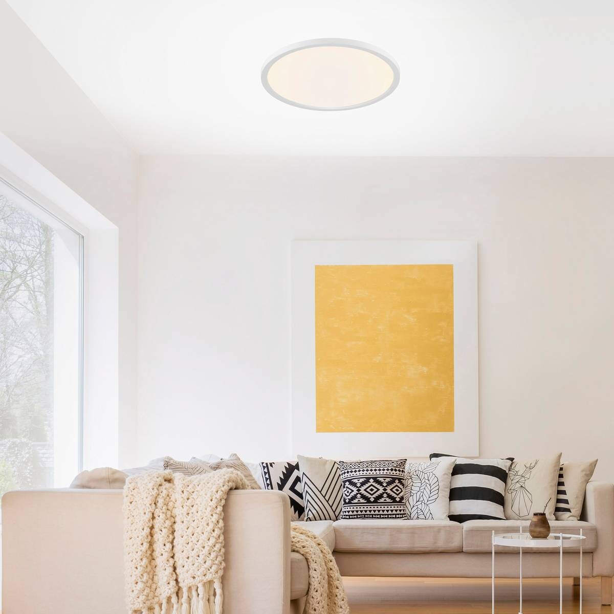 Just Light LED-Deckenpanel FLAT 15571-16 weiß Metall Kunststoff H/D: ca. 4,5x40 cm 1 Brennstellen