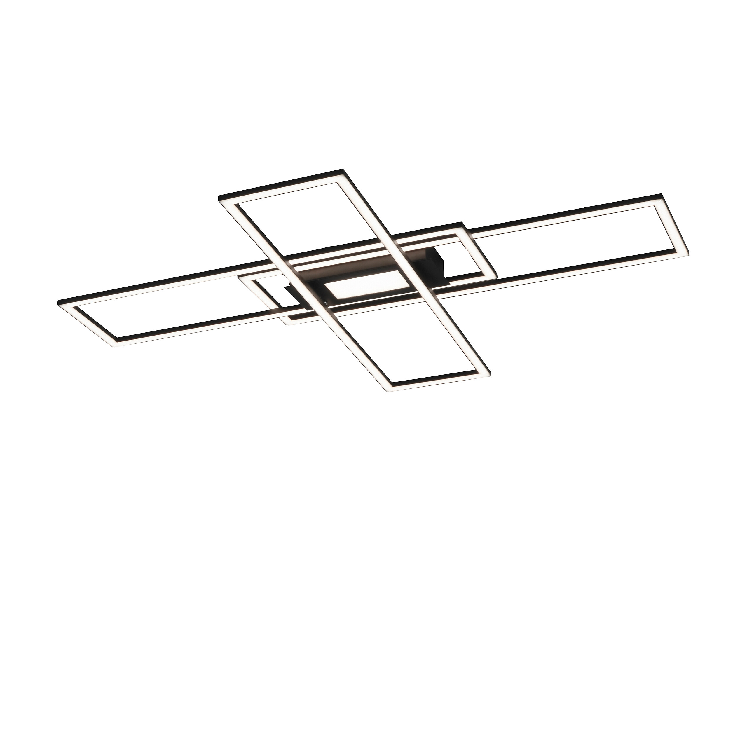 Just Light Deckenleuchte Asmin schwarz Aluminium B/H/T: ca. 99x5x69 cm