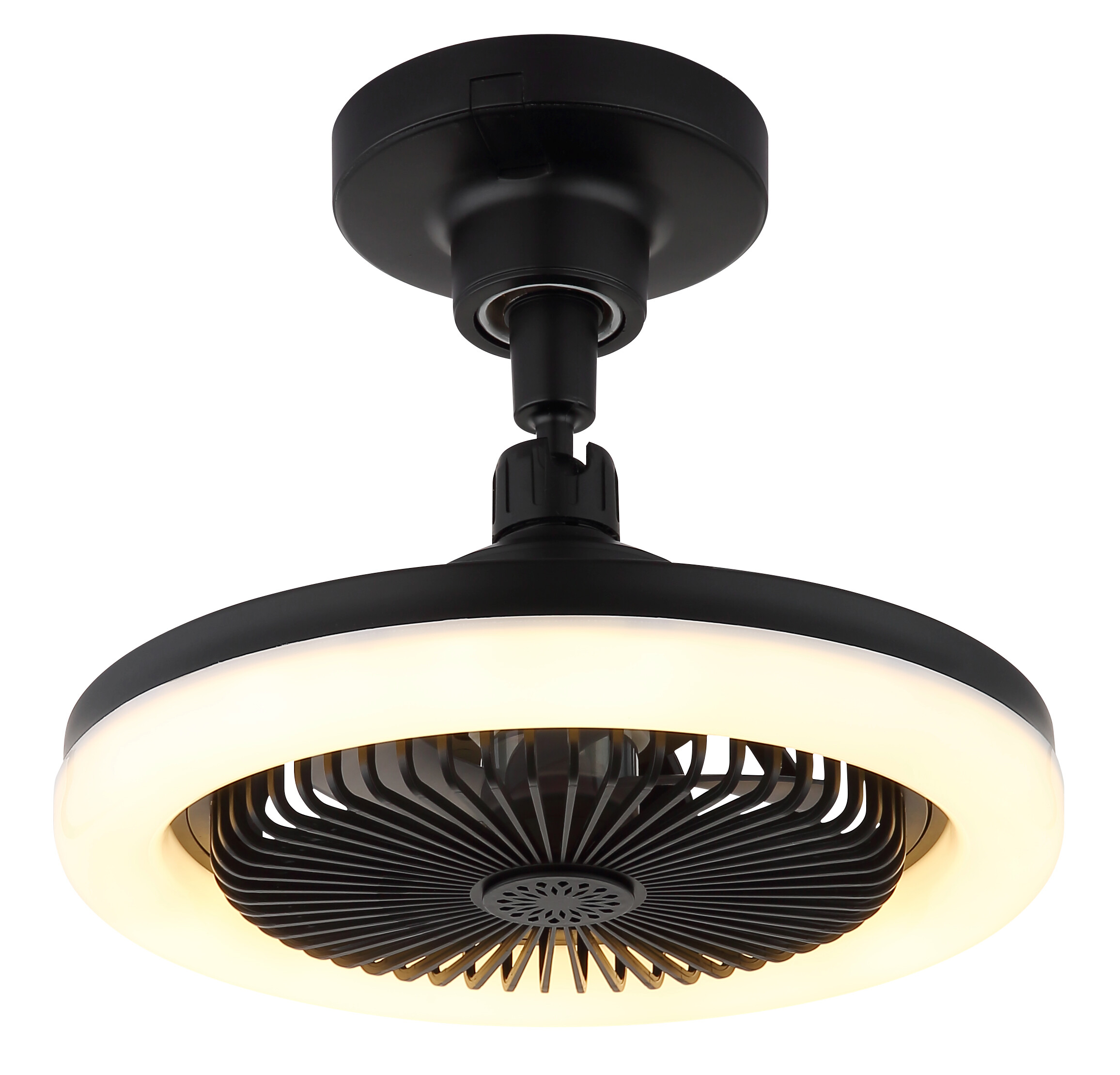 GLOBO Deckenventilator Opal mattschwarz H/D: ca. 21,7x25,8 cm max. 20 W