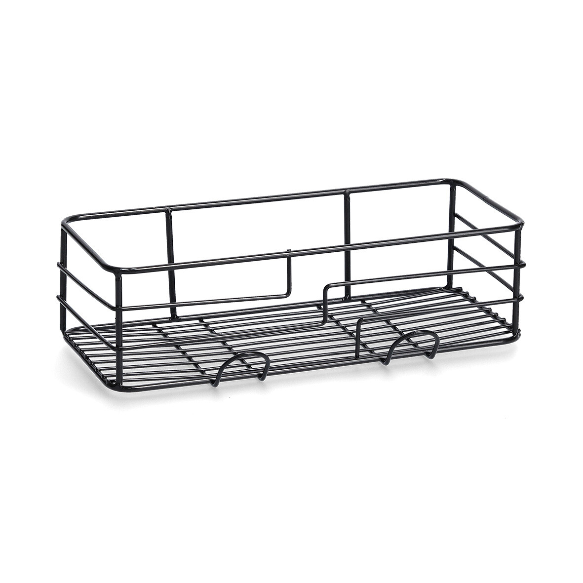 Badregal schwarz Metall B/H/L: ca. 15x9x28 cm