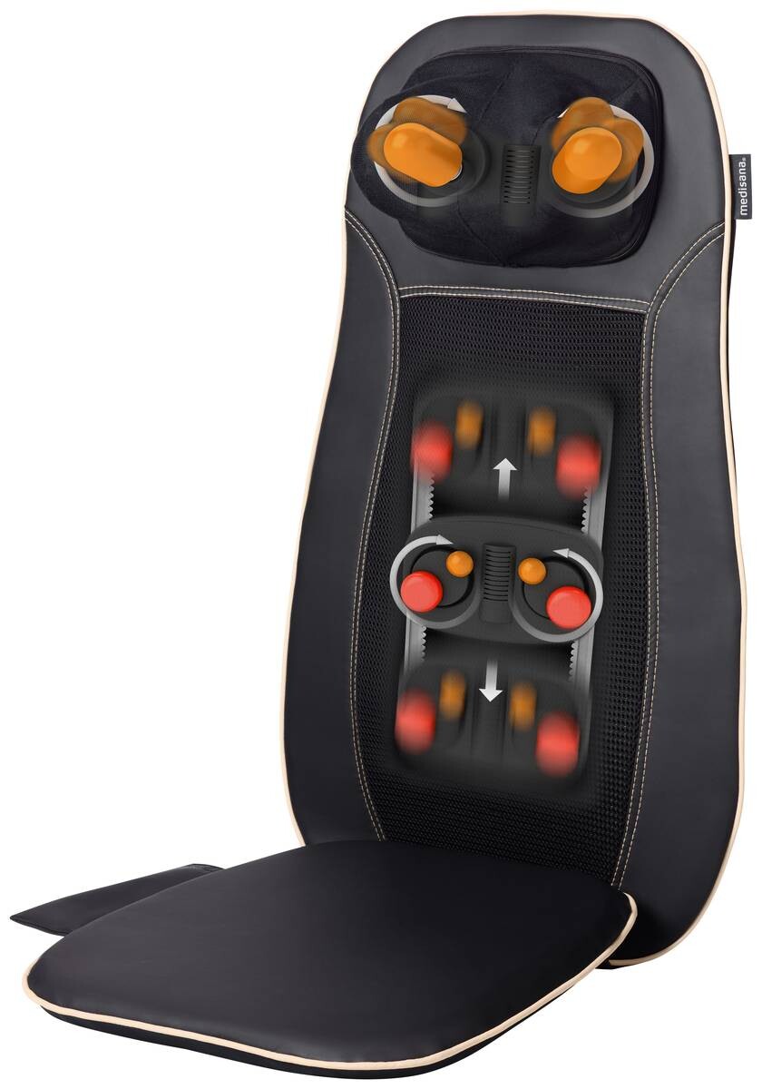 medisana Massagesitzauflage 88930 schwarz anthrazit Stoff Kunststoff B/H/L: ca. 40x9x118 cm ca. 48 W