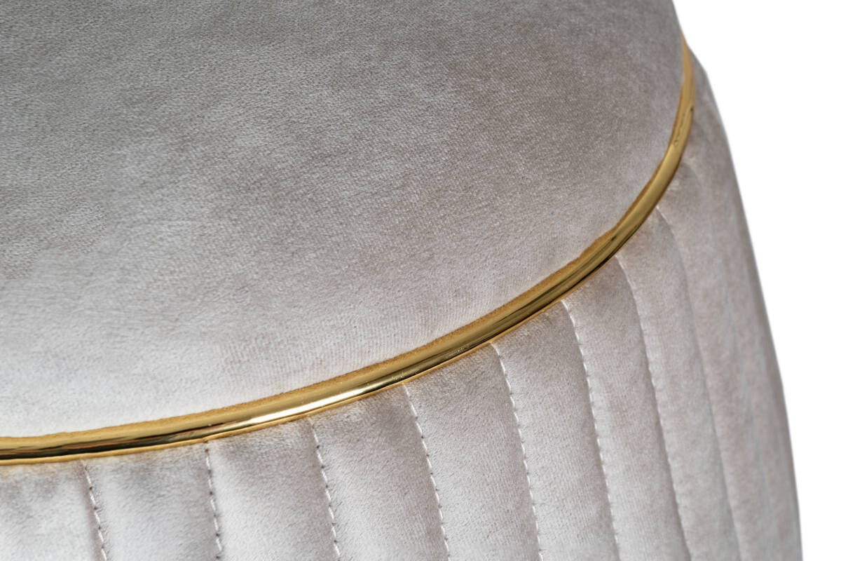 360 Living Hocker Doric 200 taupe gold H/D: ca. 53x51,5 cm