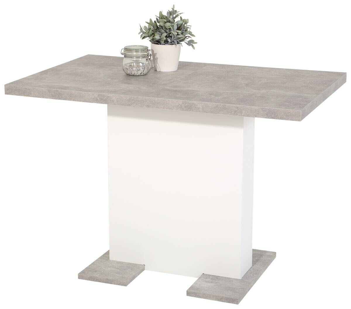 Esstisch Britt Beton weiß B/H/T: ca. 150x76x69 cm