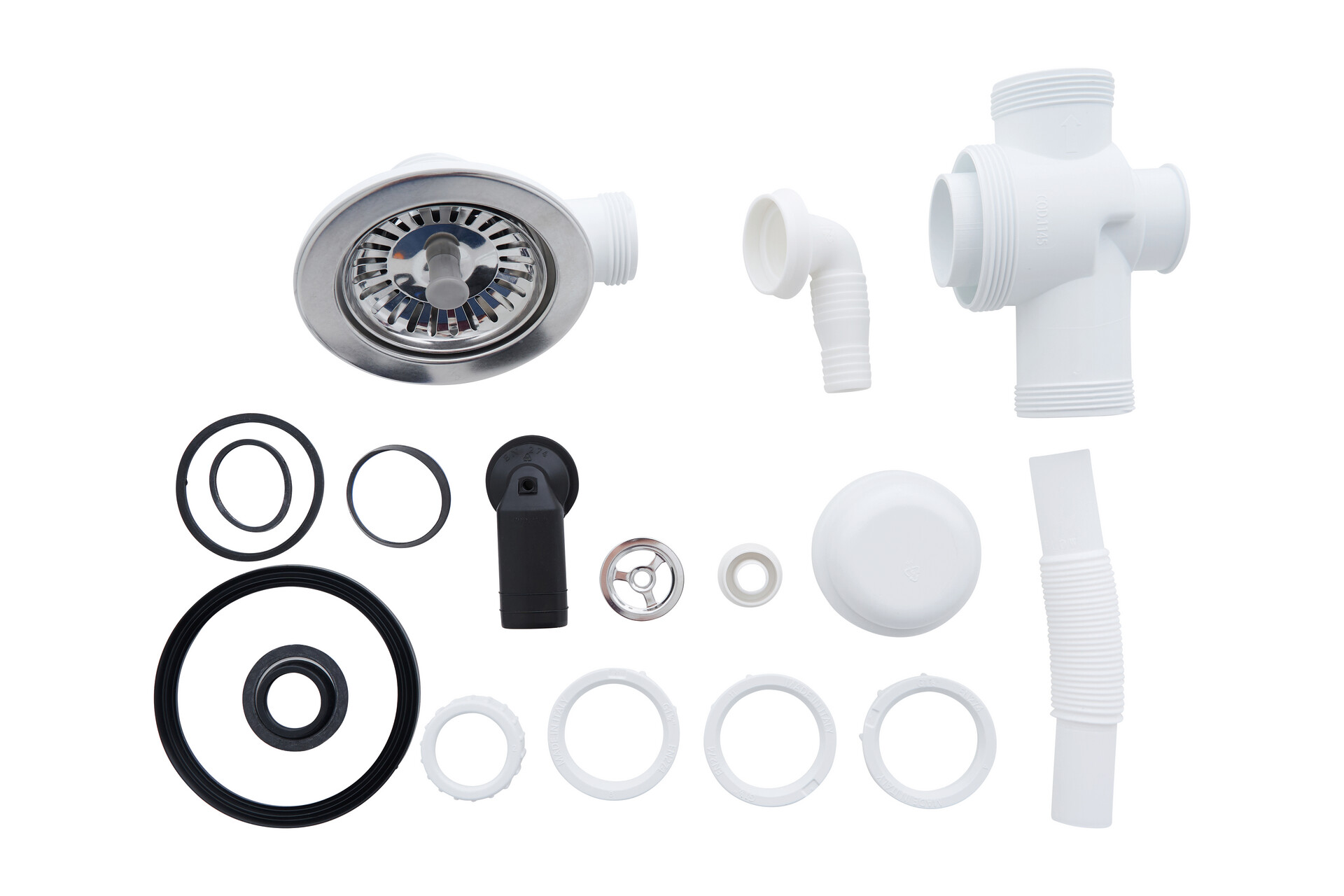 Respekta Einbauspüle Denver 86 x 50 W weiß Mineralite B/H/T: ca. 86x20x50 cm