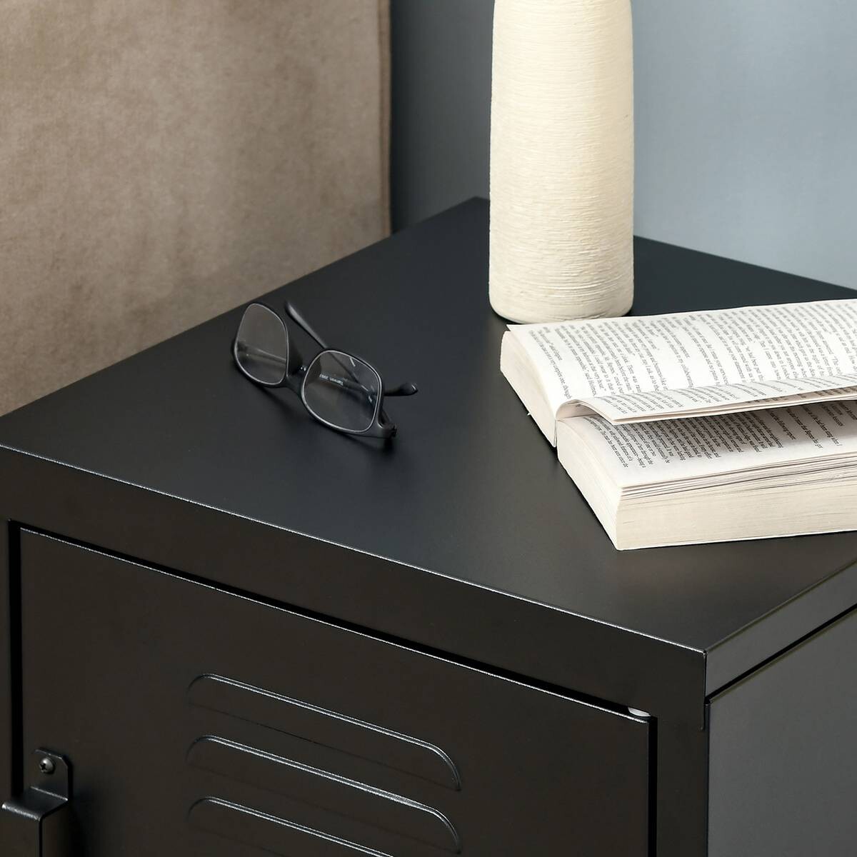 Nachtkonsole 831-429BK schwarz B/H/T: ca. 40x50x40 cm