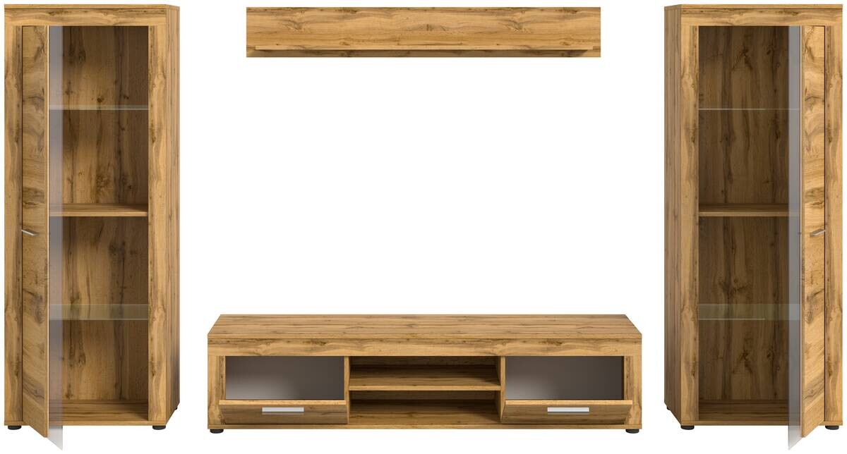 Wohnwand Jam Eiche Wotan Nachbildung B/H/T: ca. 310x159x35 cm