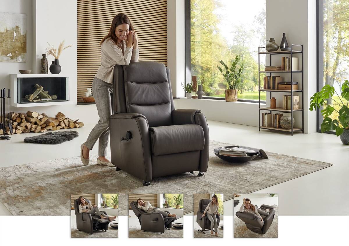 TV-Sessel anthrazit Microfaser B/H/T: ca. 72x109x82 cm