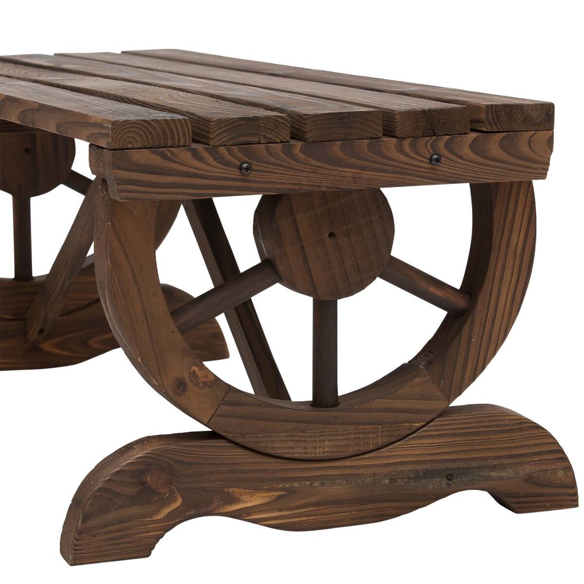 Outsunny Sitzbank braun Holz B/H/T: ca. 105x53x50 cm