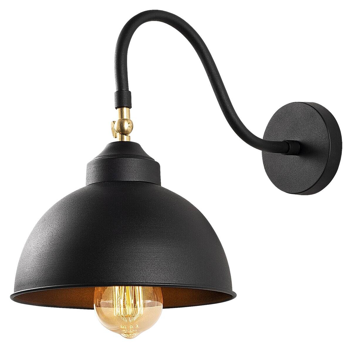 Opviq Wandleuchte Saglam-3742 schwarz B/H/T/L: ca. 32x28x32x21 cm E27 1 Brennstellen