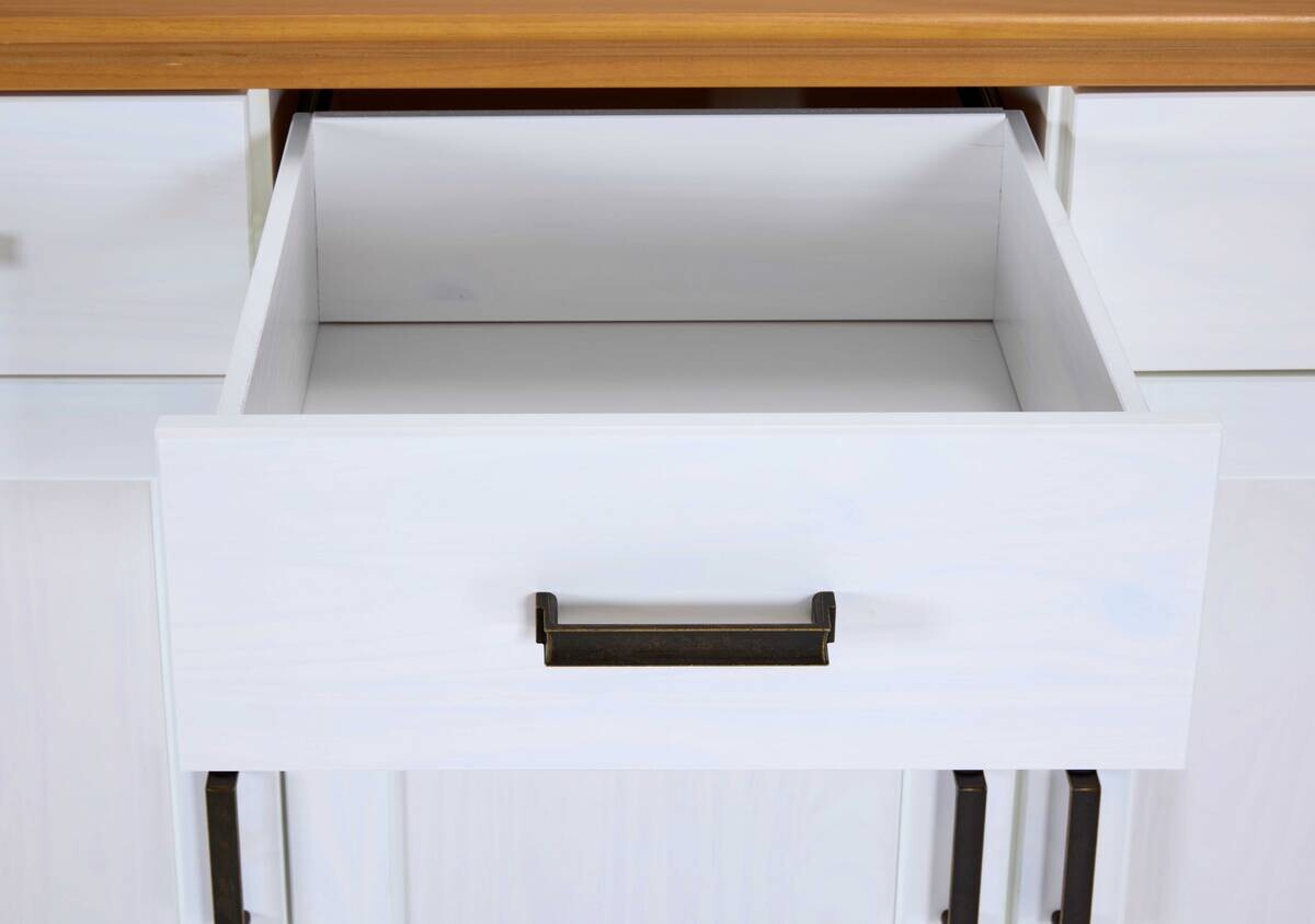 Kommode Maluno weiß lackiert B/H/L: ca. 48,3x103,8x166,4 cm