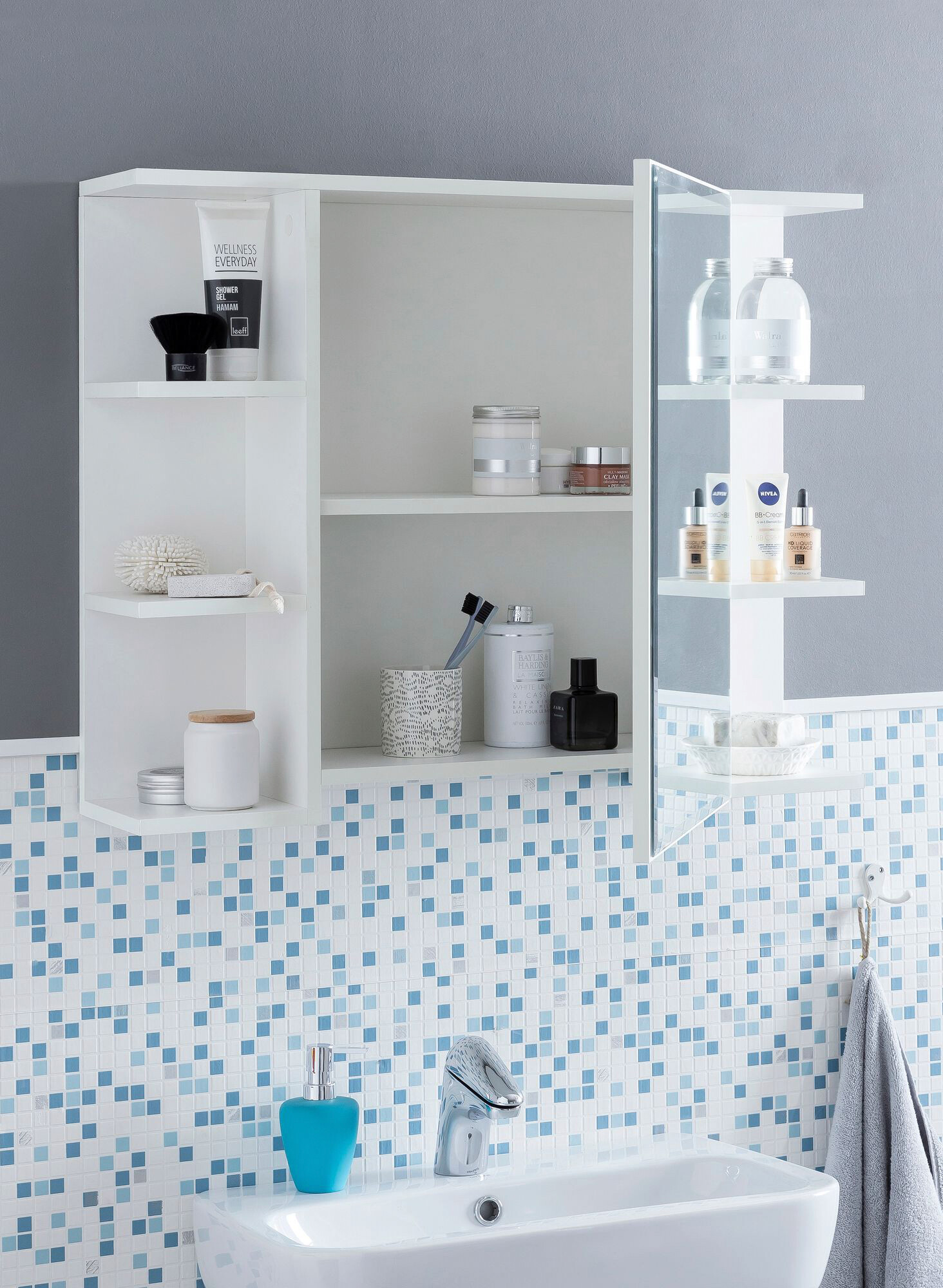 Hängeschrank weiß Spanplatte B/H/T: ca. 80x64x20 cm