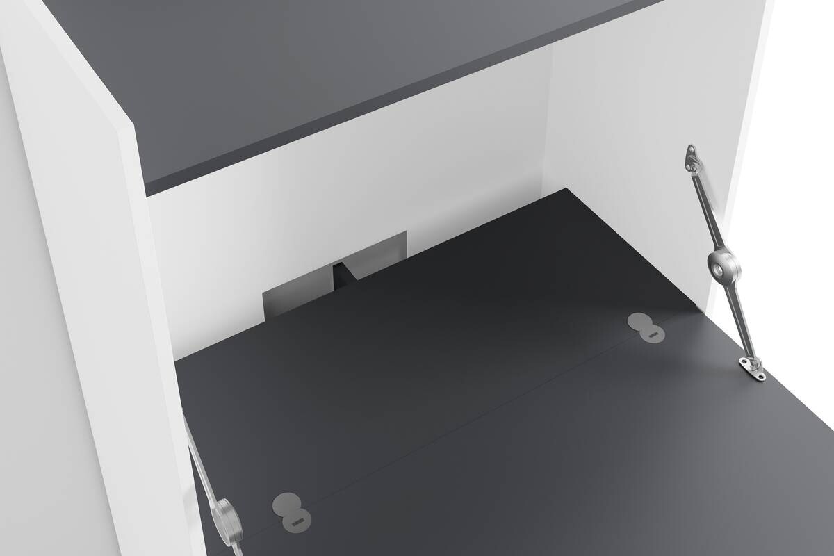 Sekretär HANNES weiß anthrazit B/H/T: ca. 80x141x40 cm