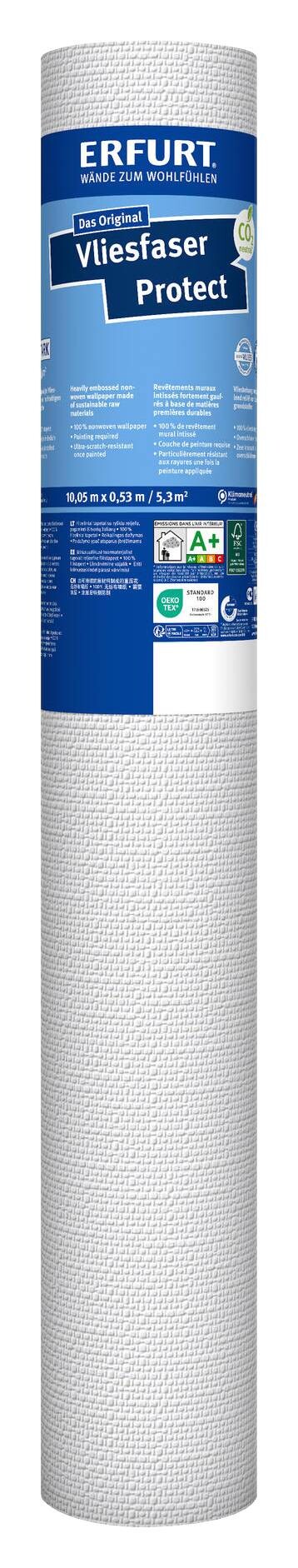 Erfurt Vliestapete Protect 206 weiß B/L: ca. 53x1005 cm