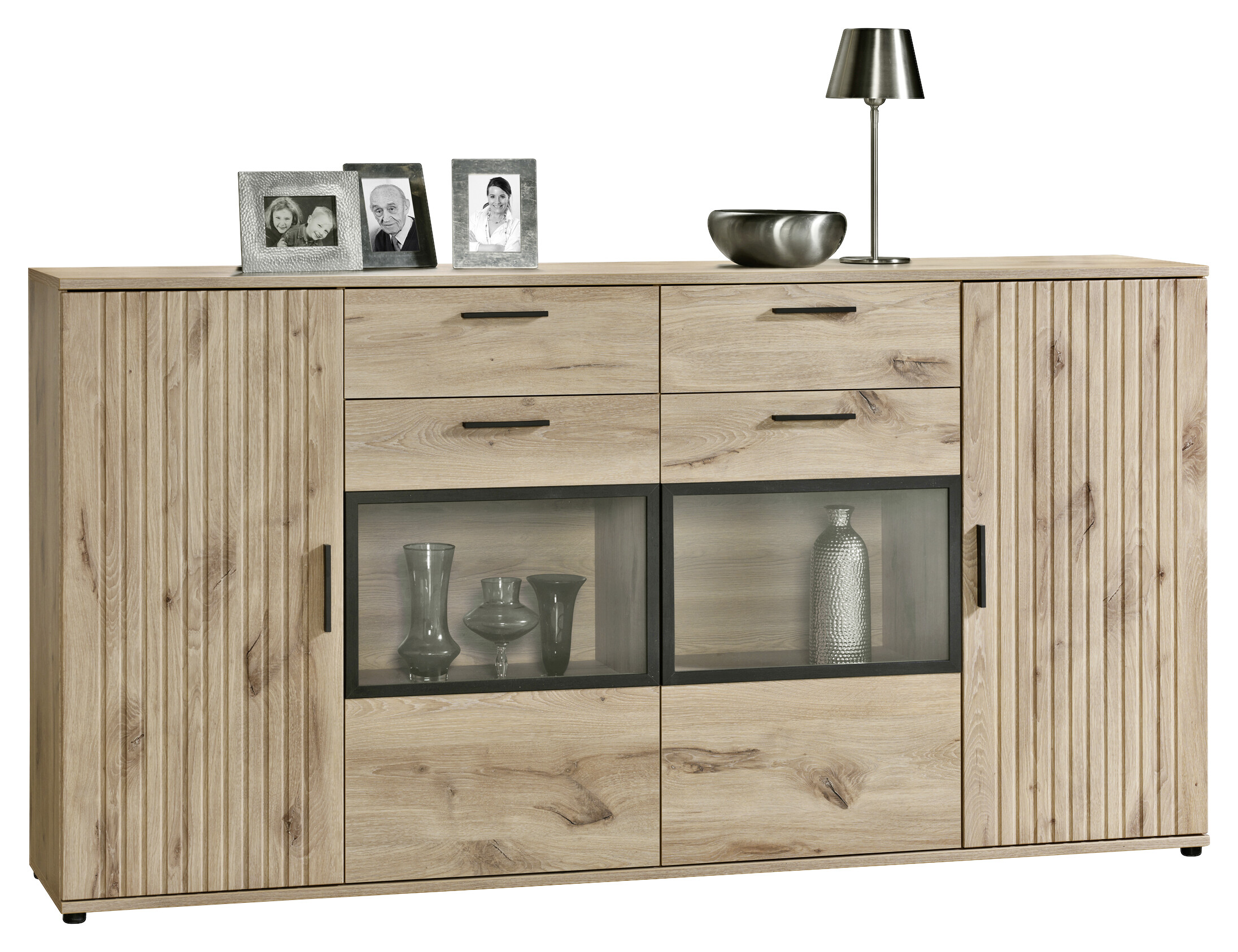 Sideboard Turin Eiche Viking Nachbildung B/H/T: ca. 205x109x40 cm