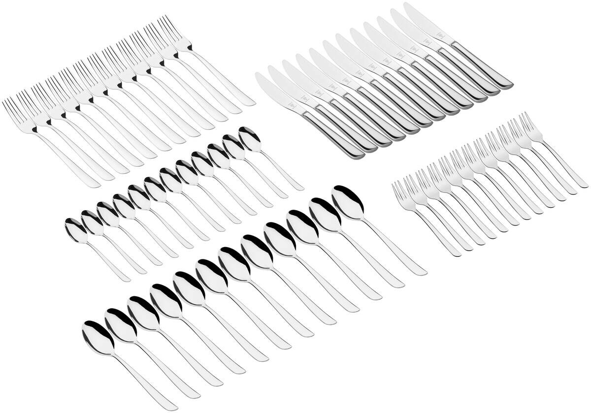 Besteckset silber Edelstahl 60 tlg.