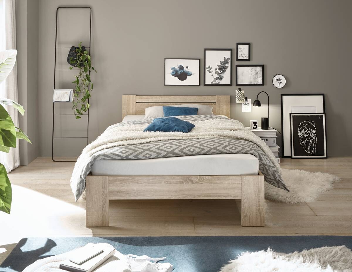 Futonbett Cannes Eiche Sonoma Nachbildung Liegefläche B/L: ca. 120x200 cm