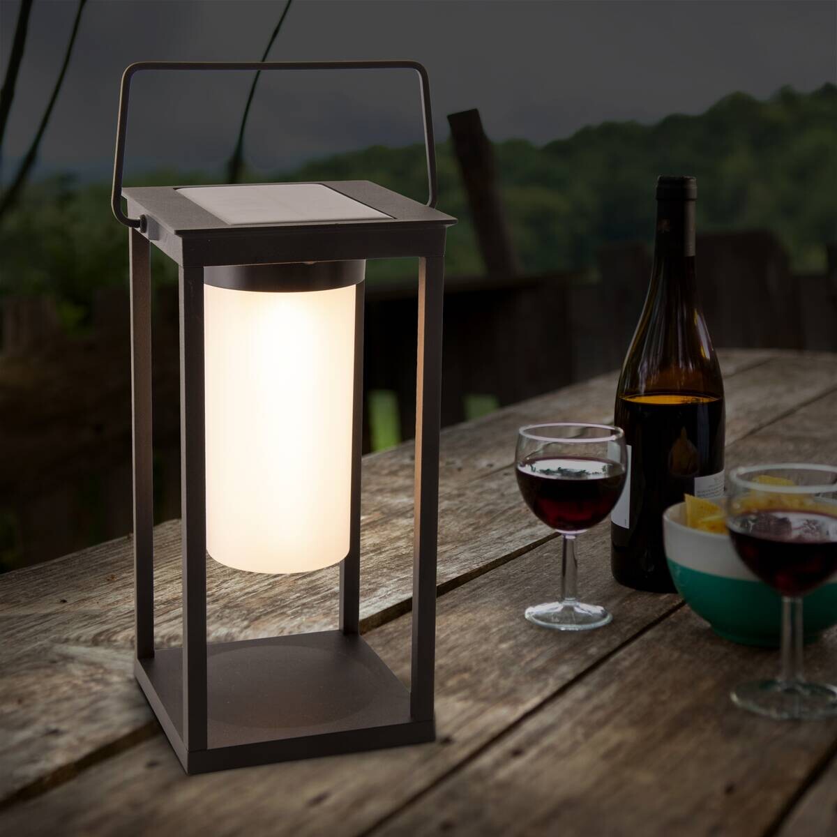 LED-Sockelleuchte 3180922 schwarz Aluminium Kunststoff B/H/L: ca. 14,5x28x14,5 cm