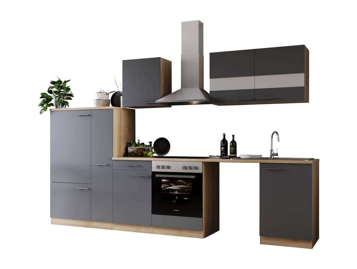 Respekta Küchenblock Merle grau B/H/T: ca. 310x200x60 cm