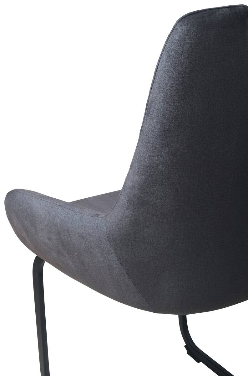 Schwingstuhl Devonport dunkelgrau Microfaser B/H/T: ca. 58x90x61 cm