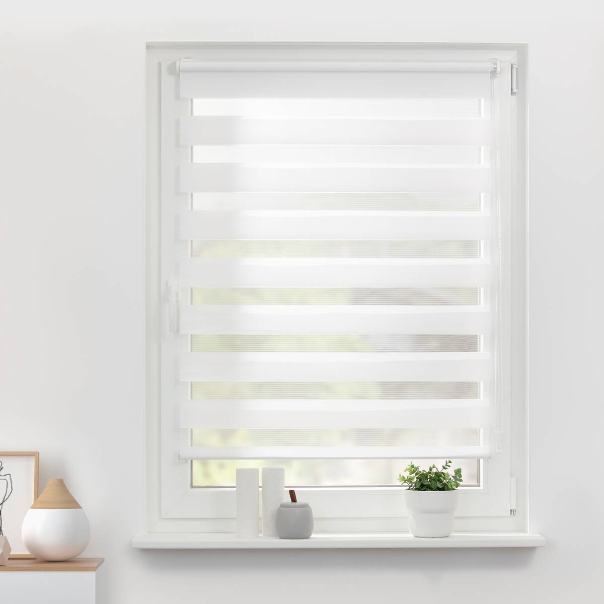 LICHTBLICK Doppelrollo Duo weiß B/L: ca. 75x150 cm