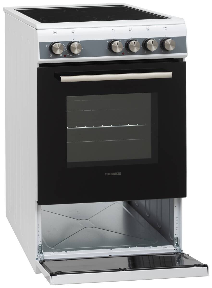 TELEFUNKEN Stand-Elektroherd TF-FS-5060-K4 weiß B/H/T: ca. 50x85x60 cm