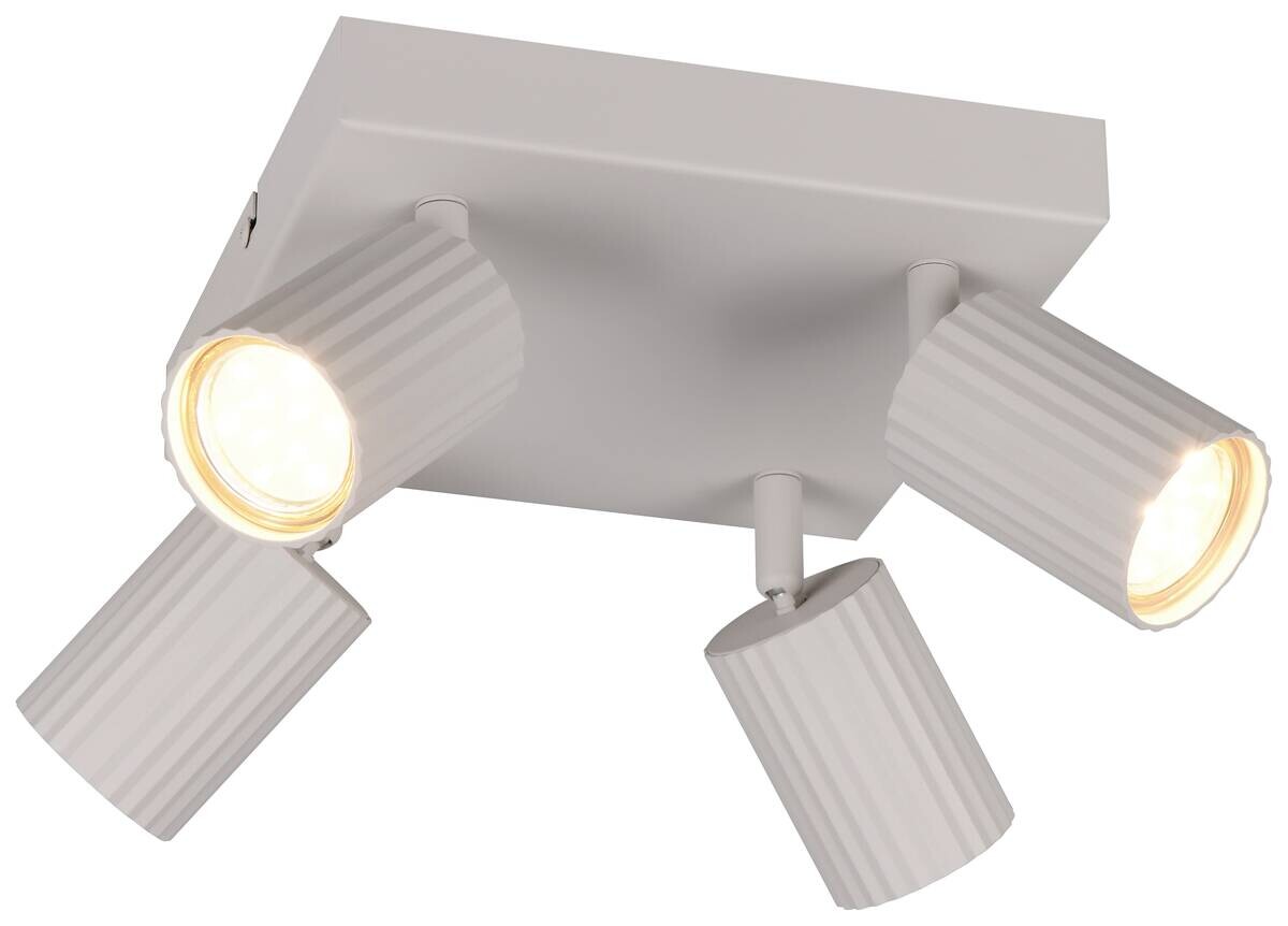 Reality Leuchten Spots Soka grau Metall B/H/L: ca. 20x14,5x20 cm GU10 4 Brennstellen