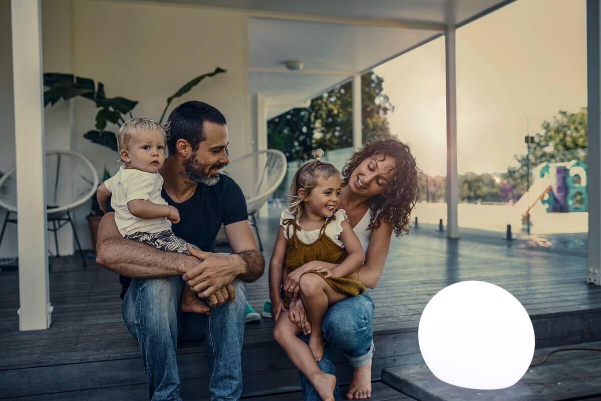 NewGarden LED-Leuchtkugel Buly-50 transparent Polyethylen B/H/L: ca. 50x44x50 cm