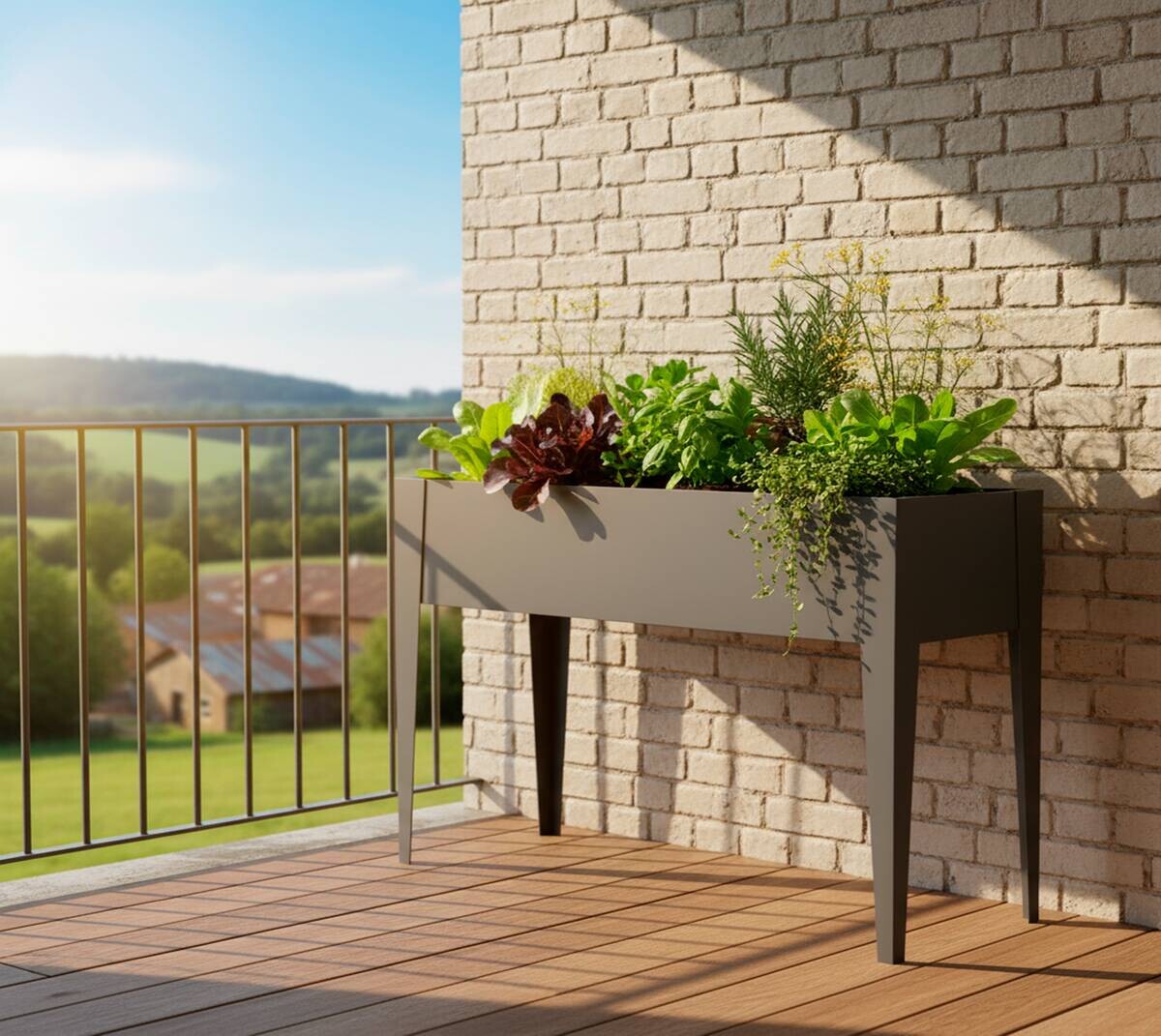 Westmann Hochbeet Vedura anthrazit Stahl B/H/L: ca. 100x80x30 cm