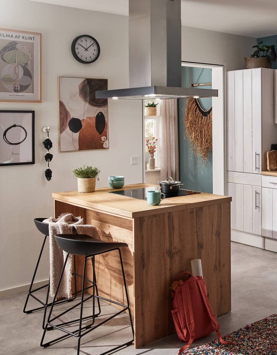 Respekta Winkelküche Anton weiß Lärche Nachbildung B/H/T: ca. 280x211x172 cm