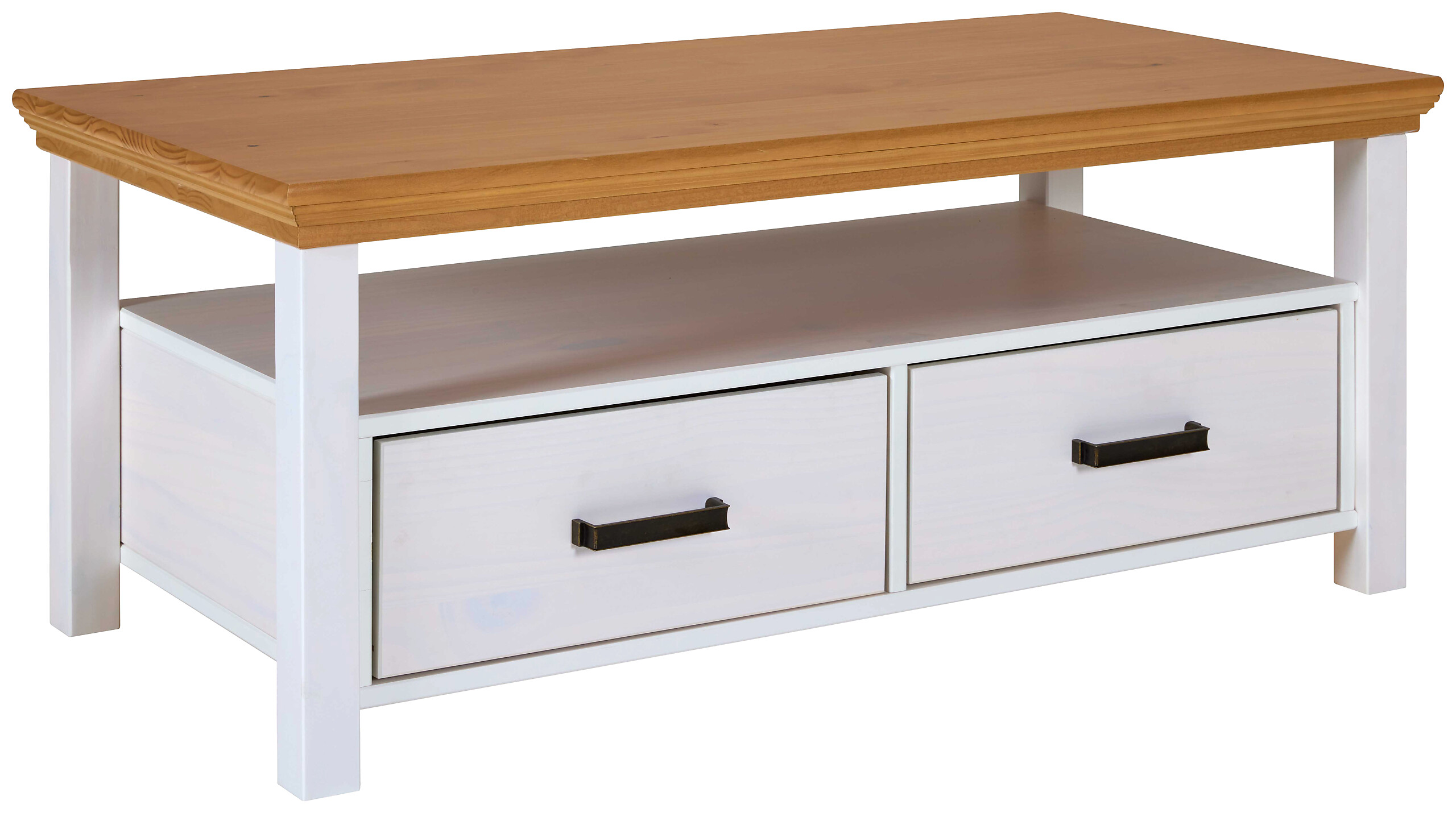 Inter Link Couchtisch Maluno weiß Holz B/H/L: ca. 60x48,8x119,4 cm