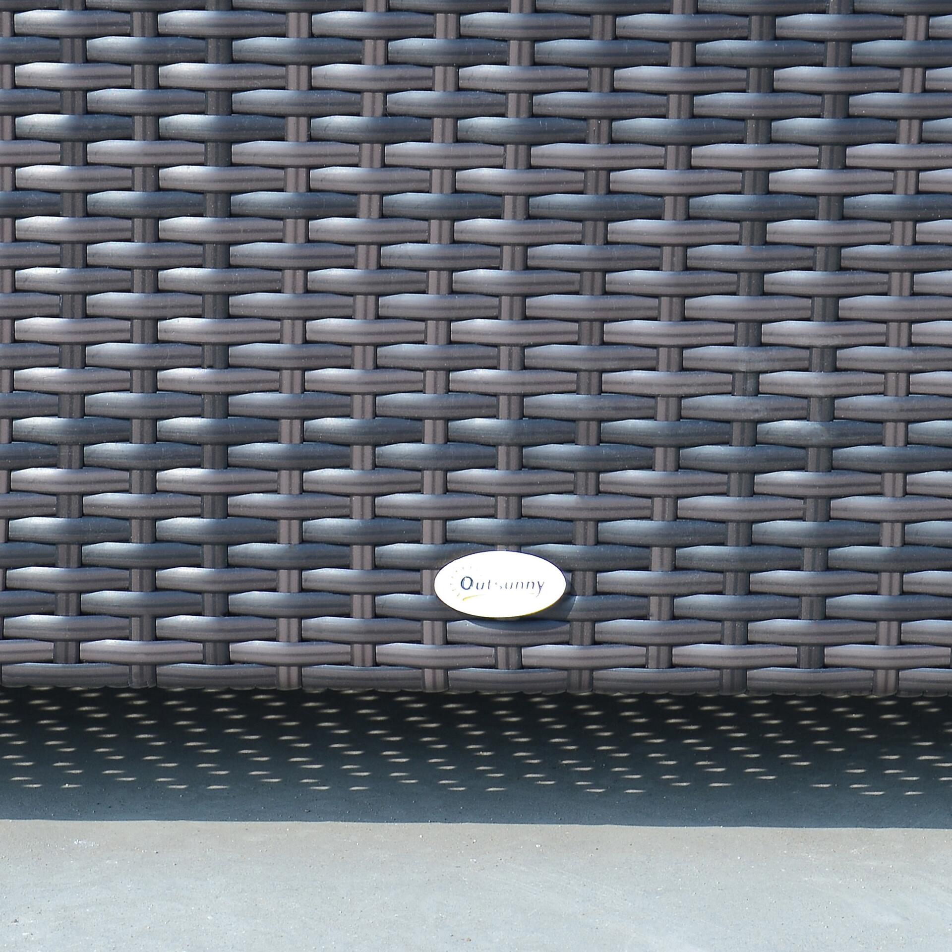 Outsunny Beistelltisch braun Metall B/H/L: ca. 50x39x85 cm