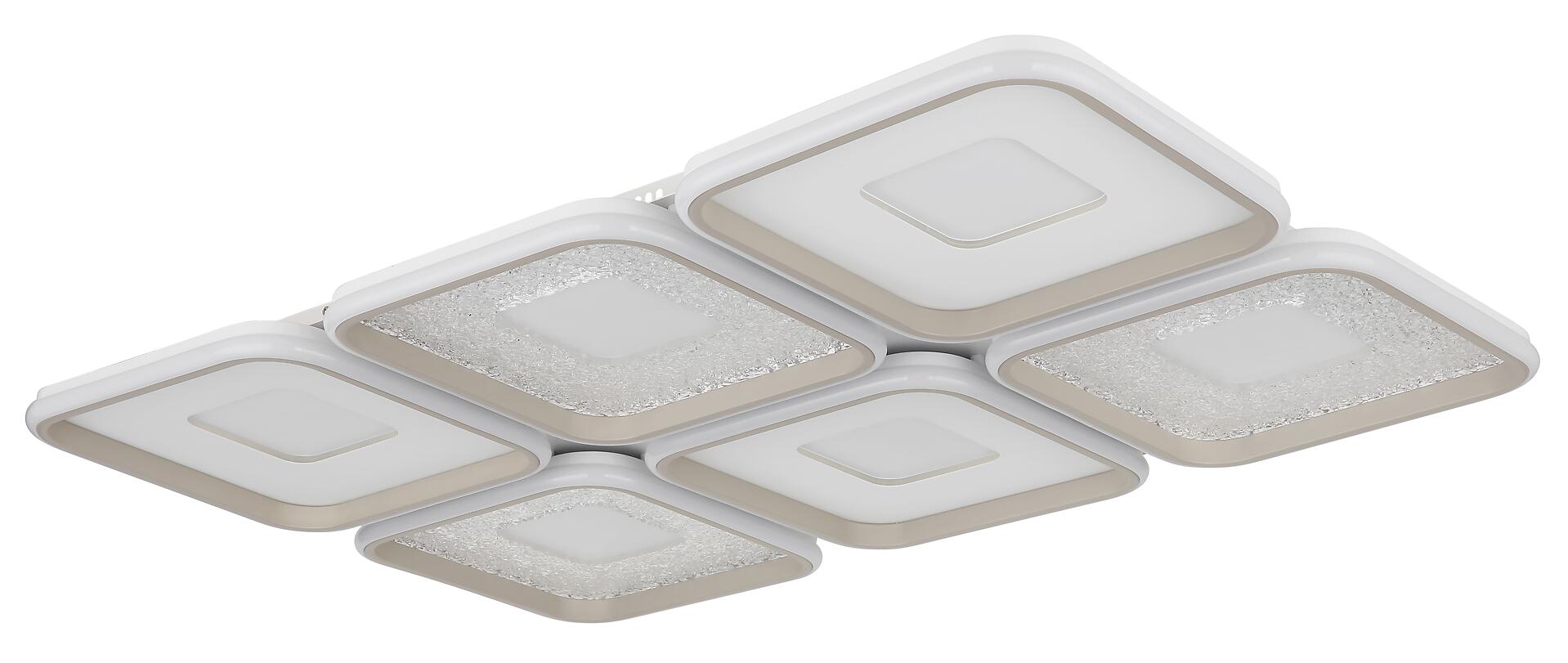 GLOBO LED-Deckenleuchte Opal sand weiß Kunststoff Metall B/H/L: ca. 67x7,8x100,1 cm 1 Brennstellen