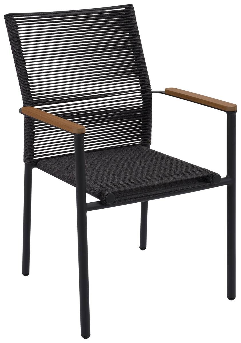 POCOline Gartenstuhl Turin dunkelgrau Webstoff B/H/L: ca. 60x87x56 cm