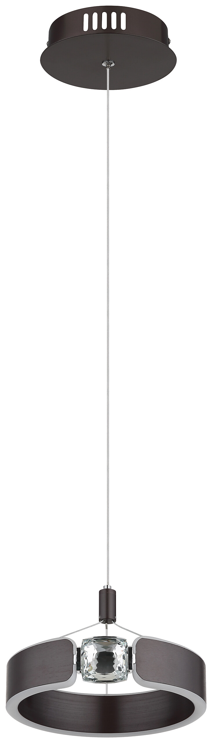 GLOBO LED-Pendelleuchte bronze Opal Metall Acryl H/L: ca. 125x22 cm