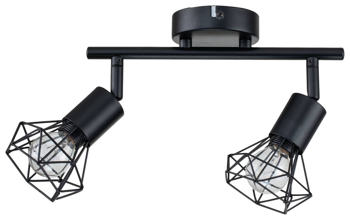 POCOline Spotbalken Aurelius schwarz Metall H/L: ca. 21x31 cm E14 2 Brennstellen