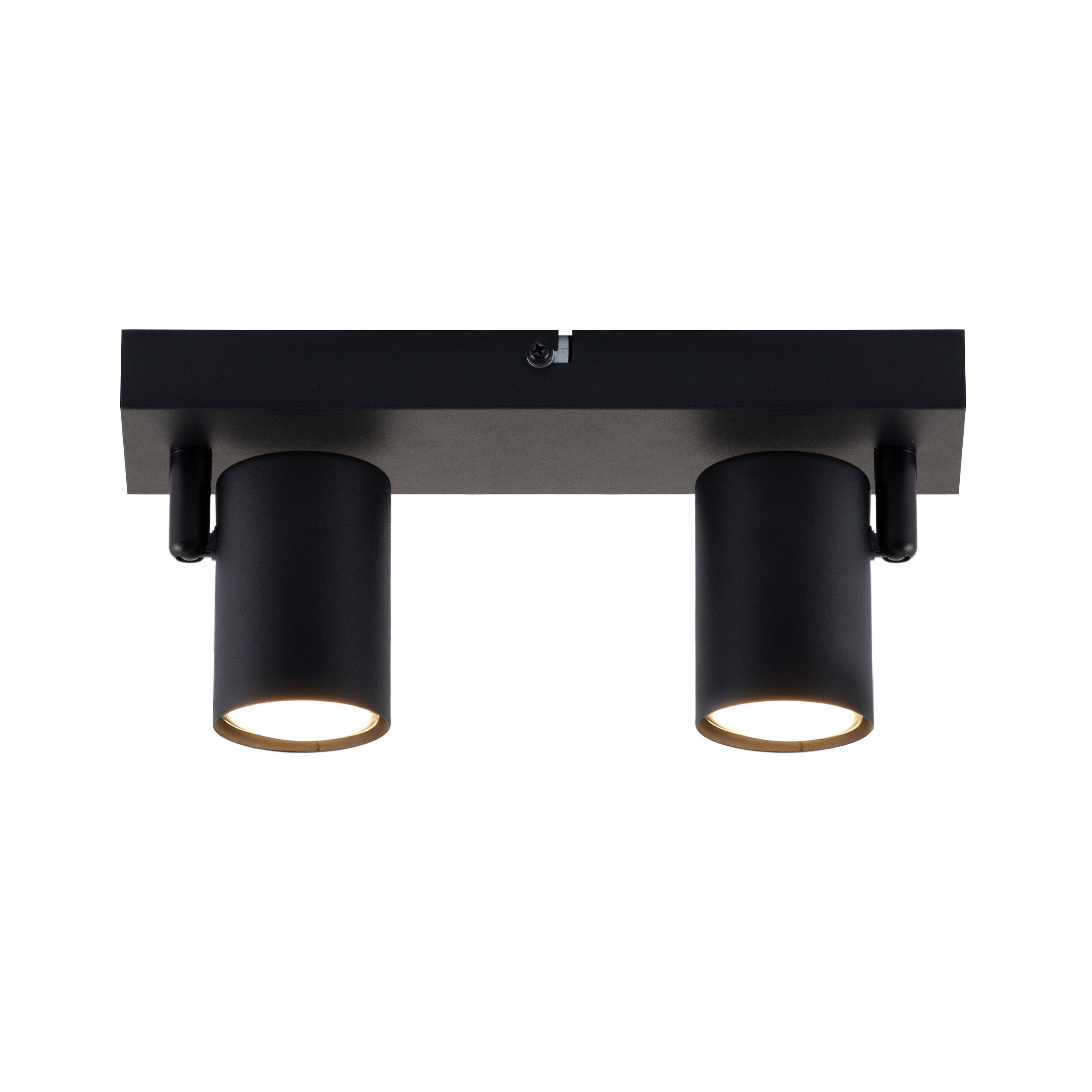 POCOline Spotbalken Thanina schwarz Metall B/H/L: ca. 8x12x34 cm GU10 2 Brennstellen