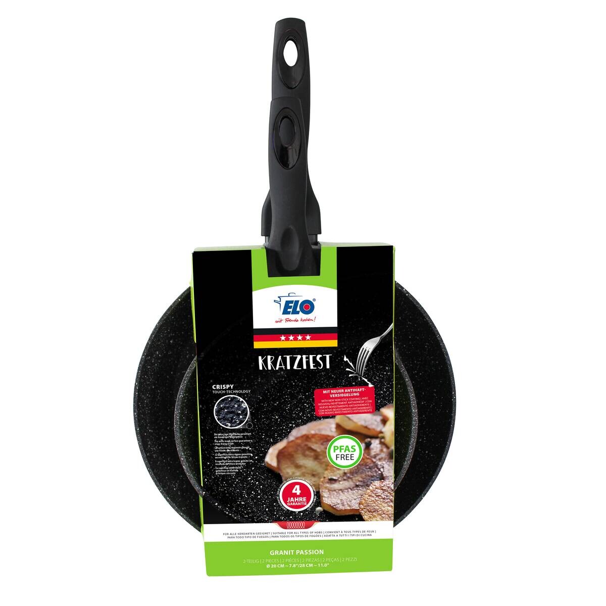 ELO Pfannenset schwarz Aluminium 2 tlg.