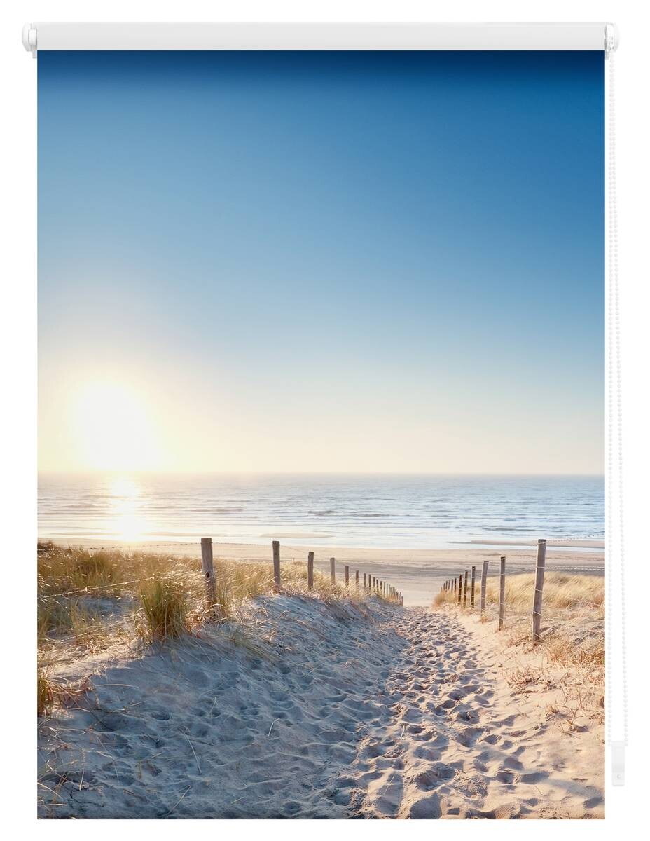 LICHTBLICK Verdunkelungsrollo Ostseestrand blau B/L: ca. 80x150 cm